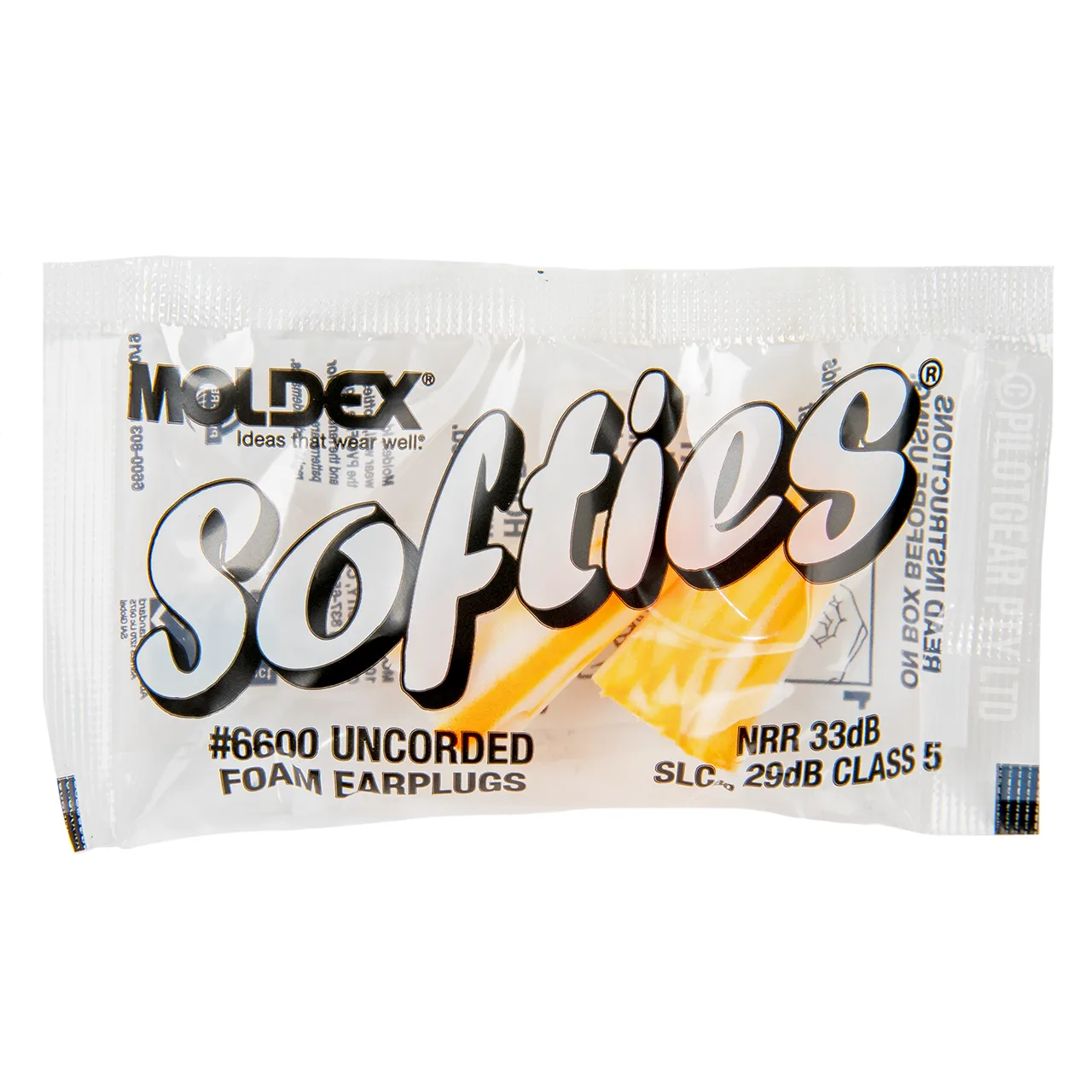 Moldex Softies Orange Foam Earplugs 6600 – Disposable, Uncorded, 200 Pairs
