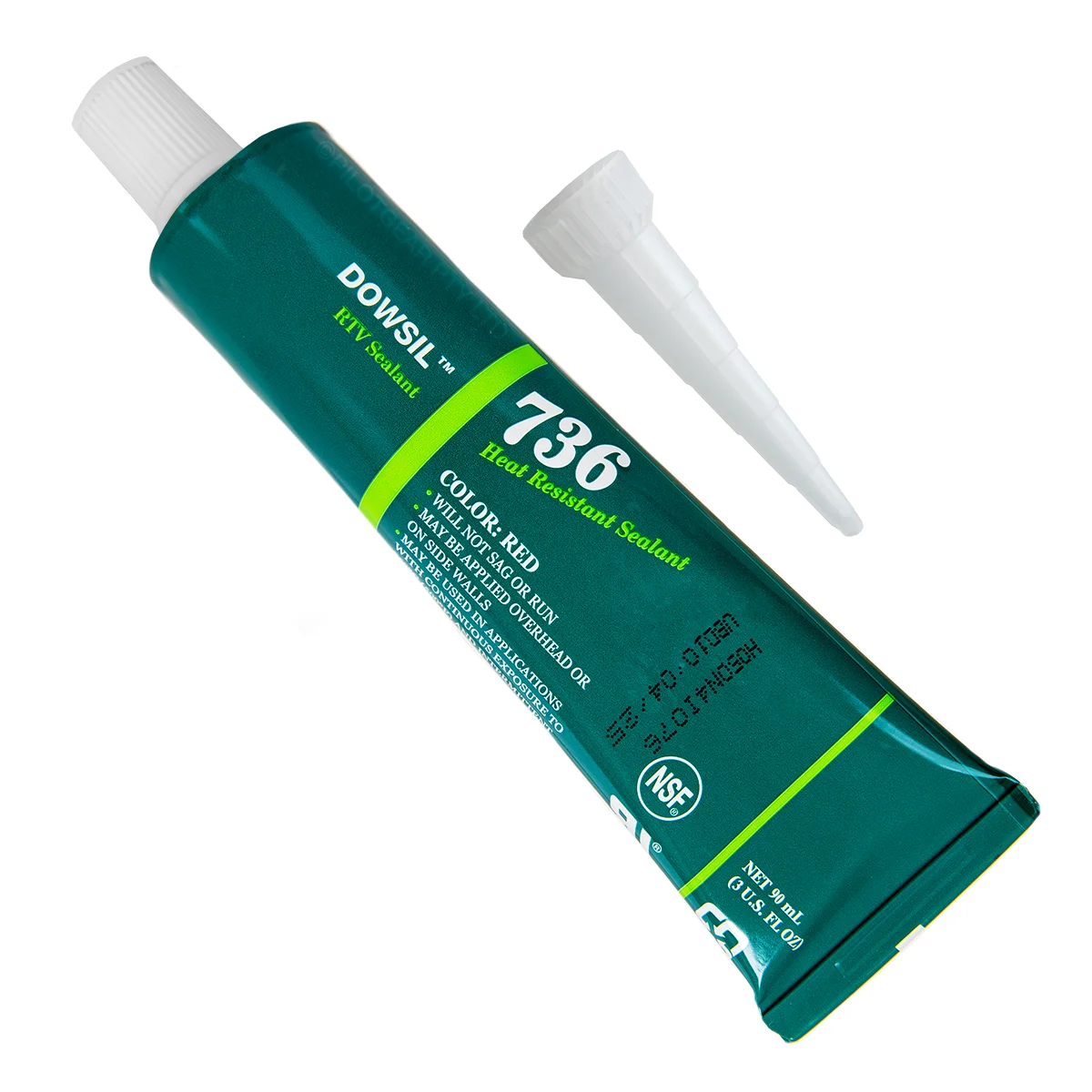 DOWSIL RTV736 Heat Resistant Silicone Sealant – 90mL (3oz) – Red image 0