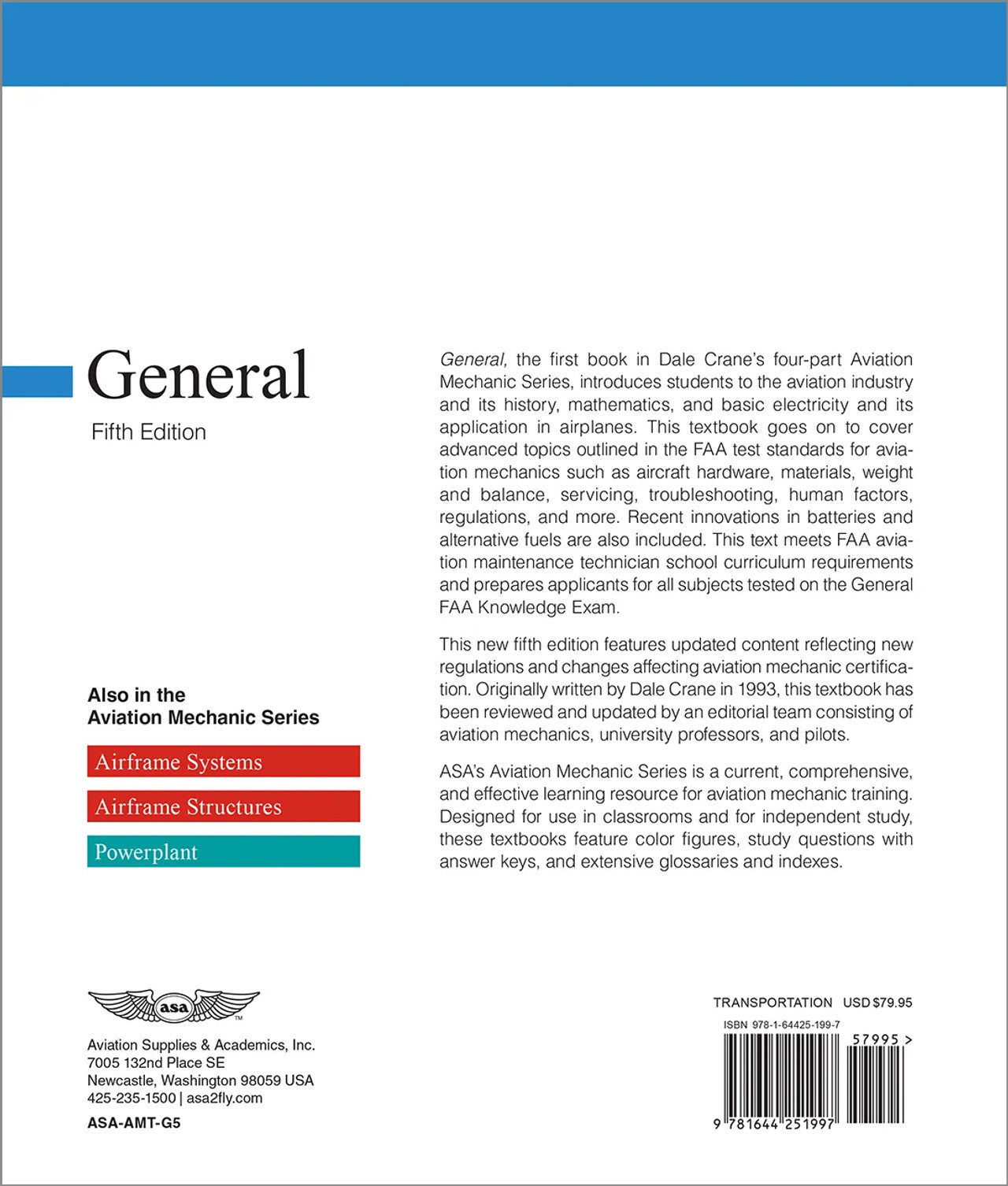 ASA Aviation Mechanic Series: General, Fifth Edition