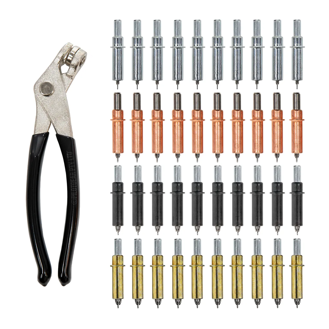 40-Piece Cleco Temporary Panel Fasteners with Pliers – 10 Each of 3/32 ...