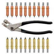 20-Pack of CLECO Sheet Holders with Pliers – 10x 1/8" and 10x 3/16" Panel Fasteners & Removal Tool