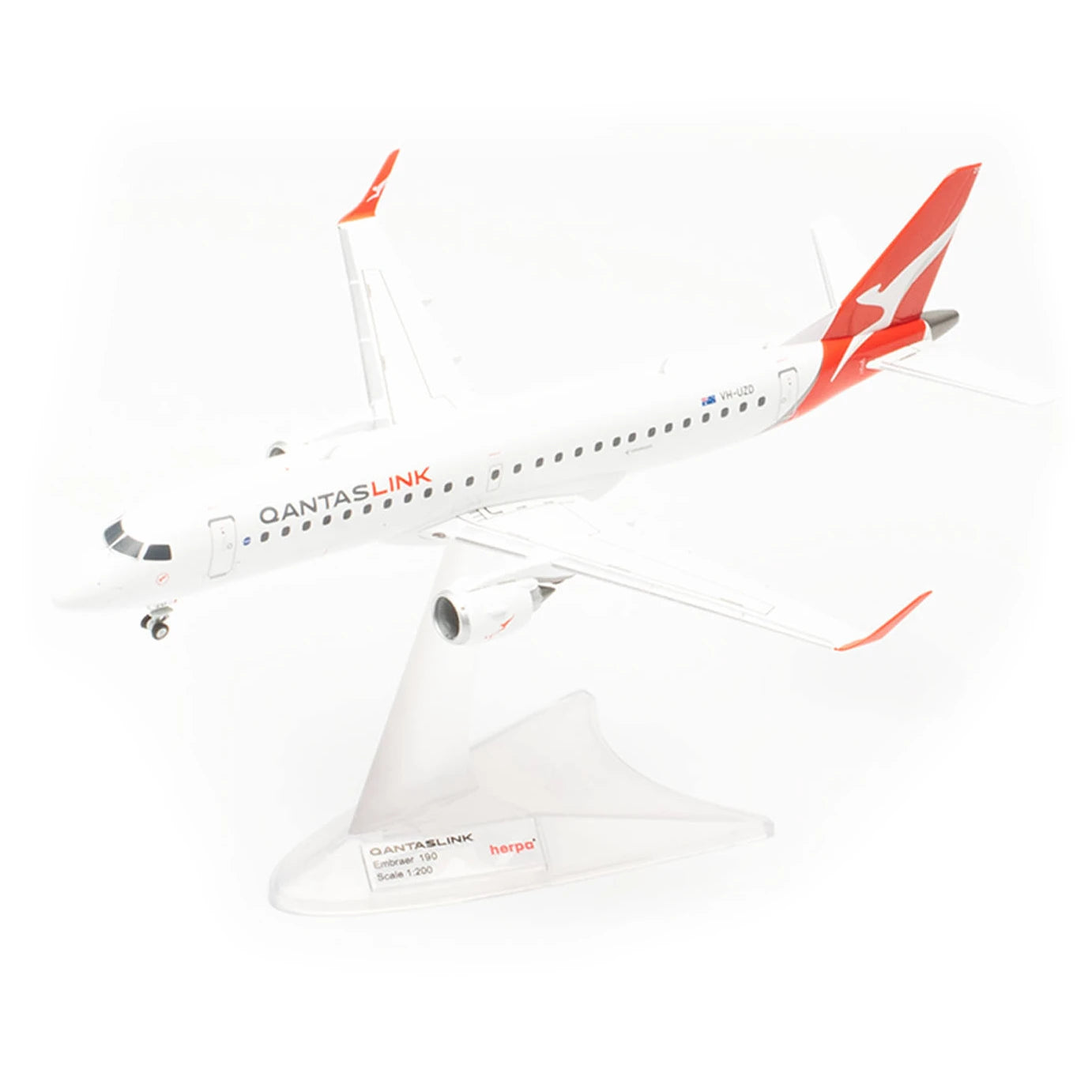 Herpa 1/200 QantasLink Embraer E190 VH-UZD Aircraft Model