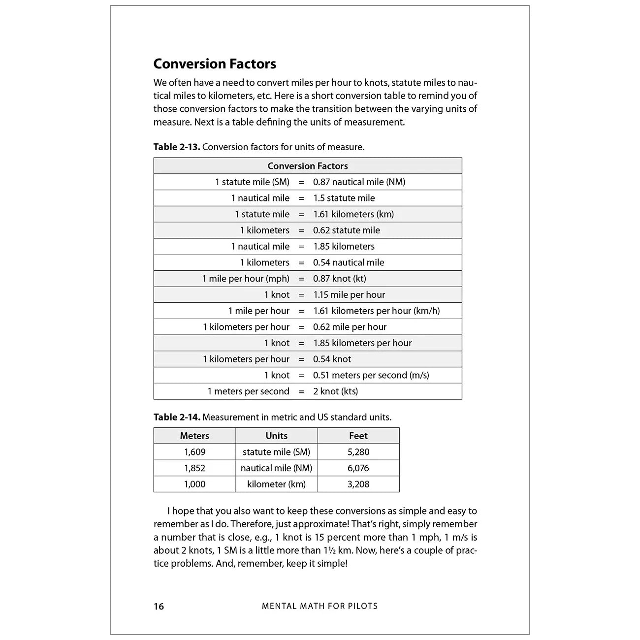 ASA Mental Math for Pilots - Third Edition