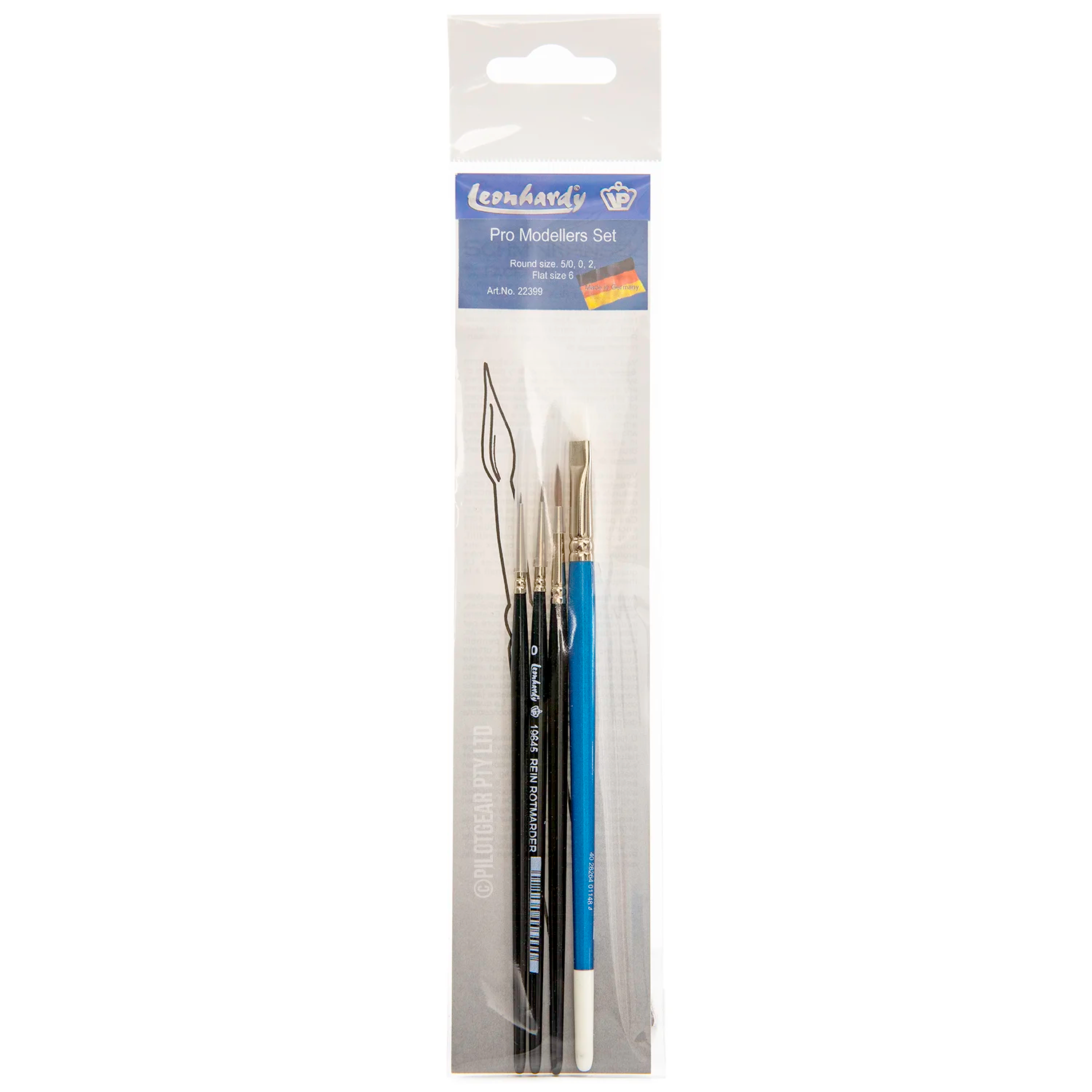 VP Leonhardy Paint Brushes - 4pc Pro Modellers Set