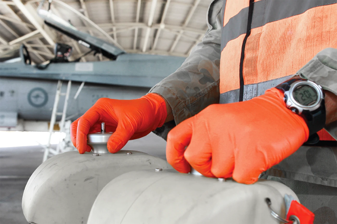 Free Sample - TGC® Hi-Vis Orange Nitrile Disposable Gloves image 2