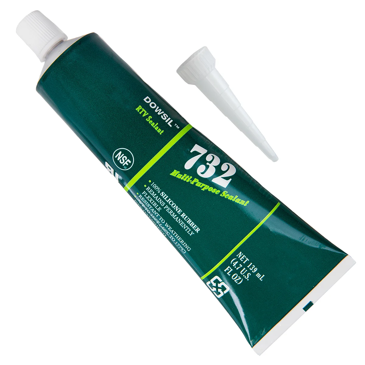 DOWSIL RTV732 Silicone Multi-Purpose Sealant - 139mL (4.7oz) - Clear, White & Black image 0