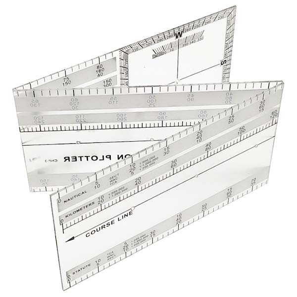 Folding Navigation Plotter Scale Ruler for Flight Training – Pilot Gear