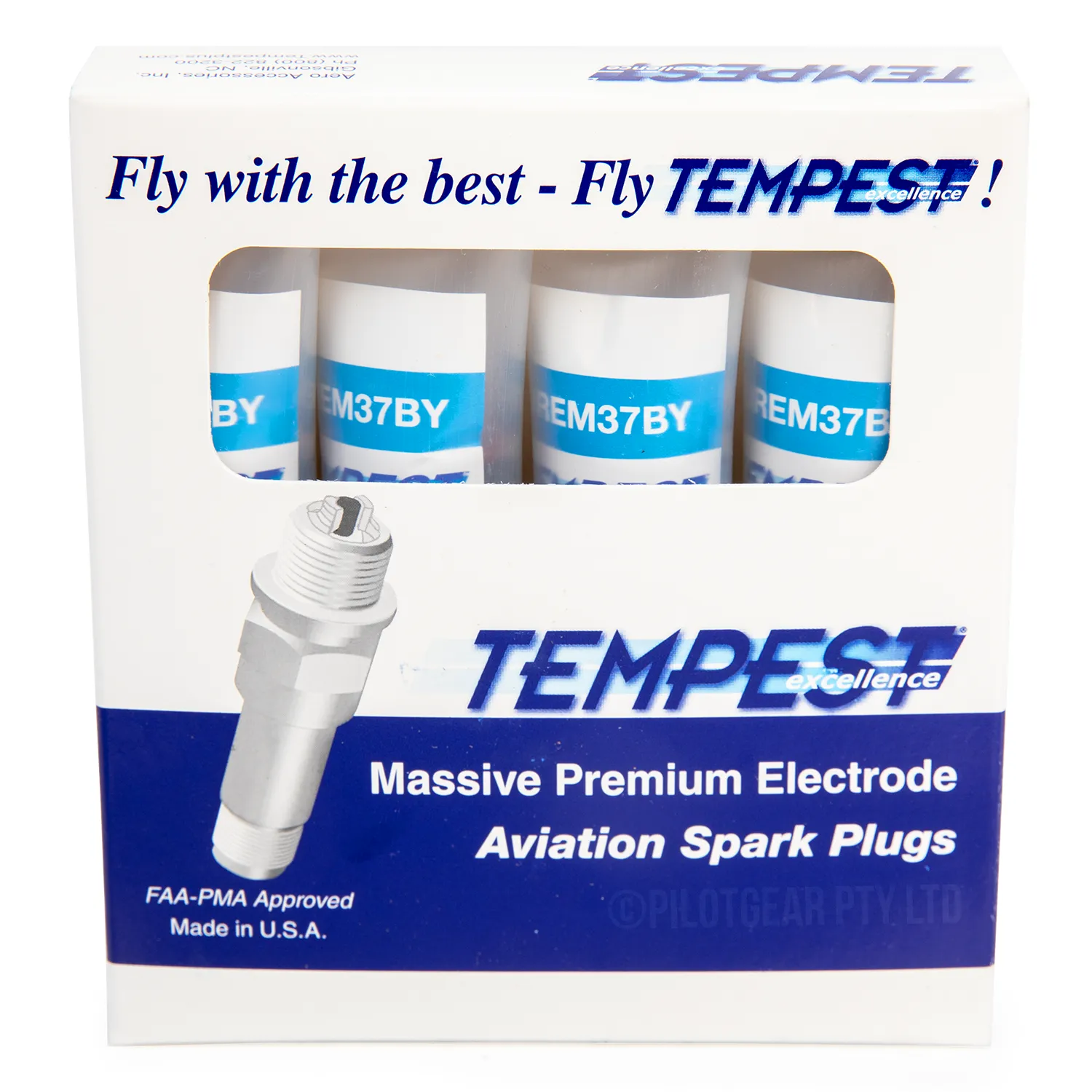 Tempest Aviation Spark Plug UREM37BY (4 Pack) image 0