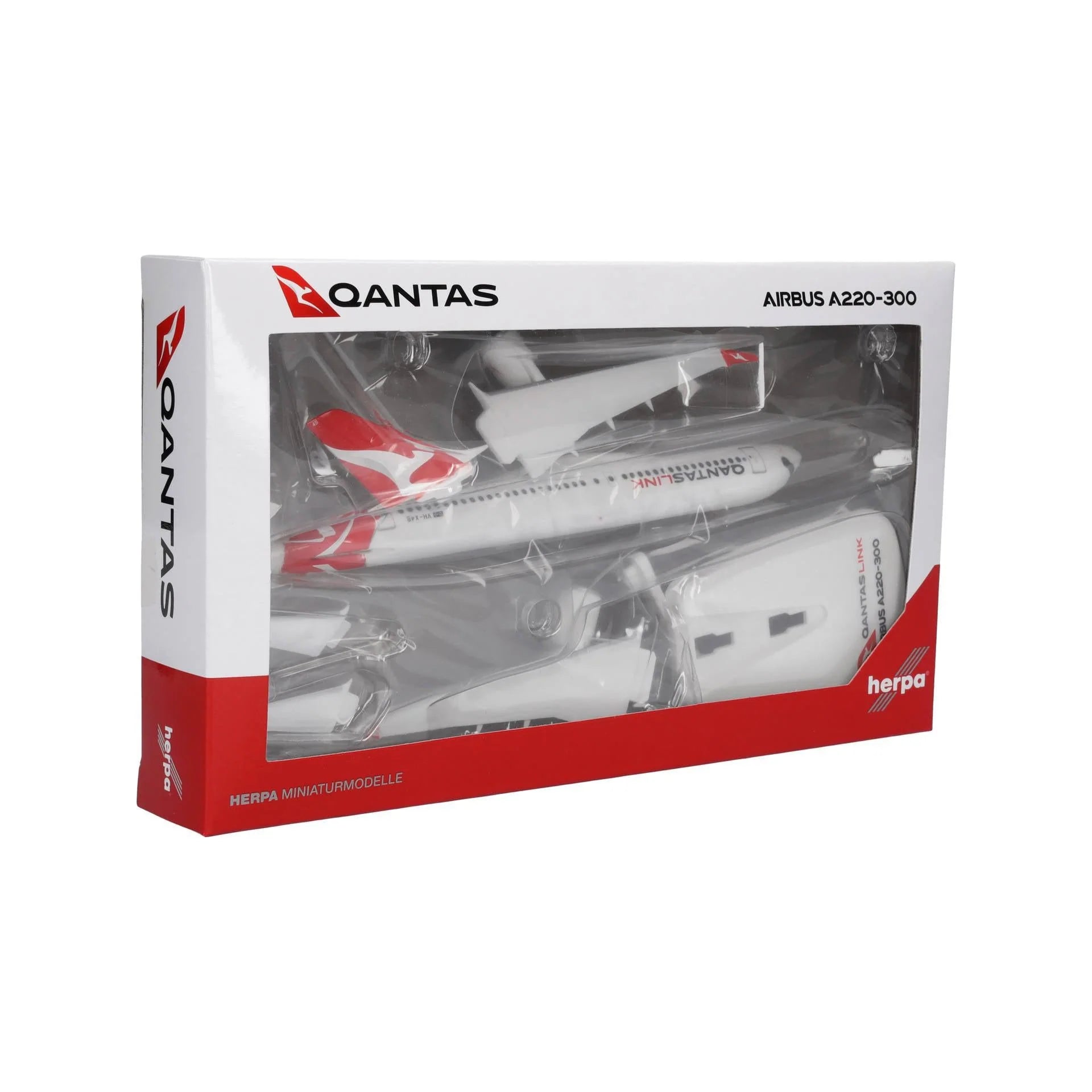 Herpa 1/200 Snap-Fit QantasLink Airbus A220-300 Aircraft Model image 1