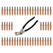50-Pack 1/8″ Cleco Temporary Fasteners with Pliers – Reusable Sheet Metal Holder Set image 0