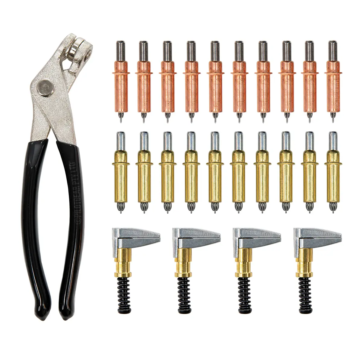 Cleco Metal Fabrication Kit – Cleco Pliers, 1/8" & 3/16" Fasteners & 1" Side Grip Clamps image 0