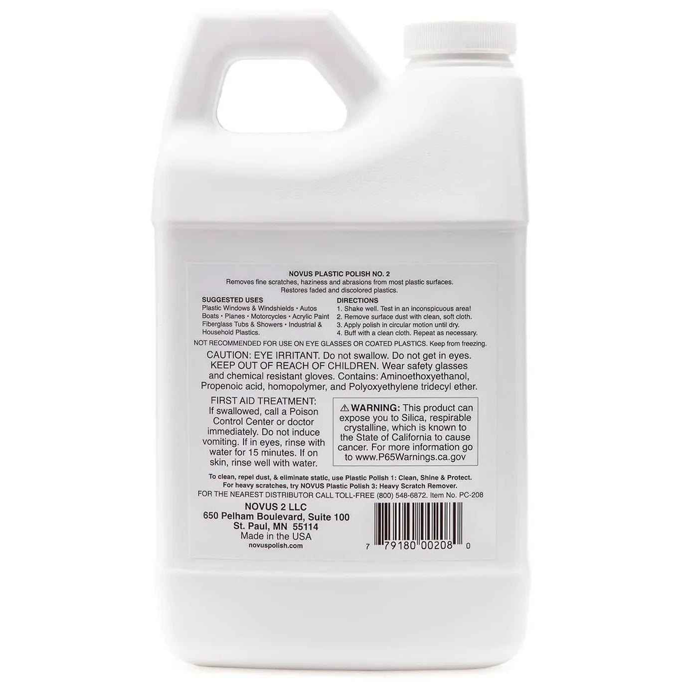 Novus 2 Plastic Polish Fine Scratch Remover 1.89L / 64oz image 1
