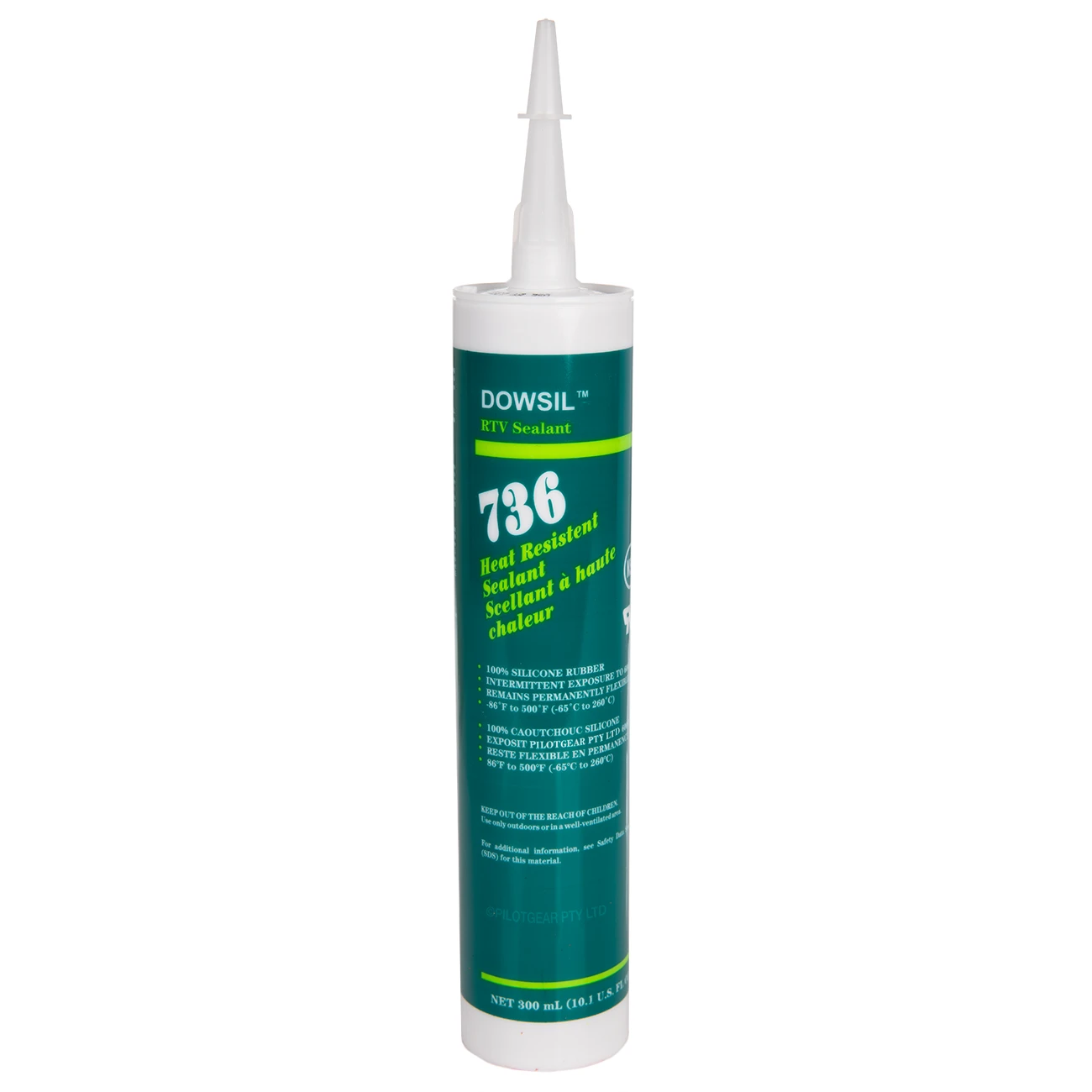 DOWSIL RTV736 Heat Resistant Silicone Sealant – 300mL Cartridge (10.1oz) – Red image 0