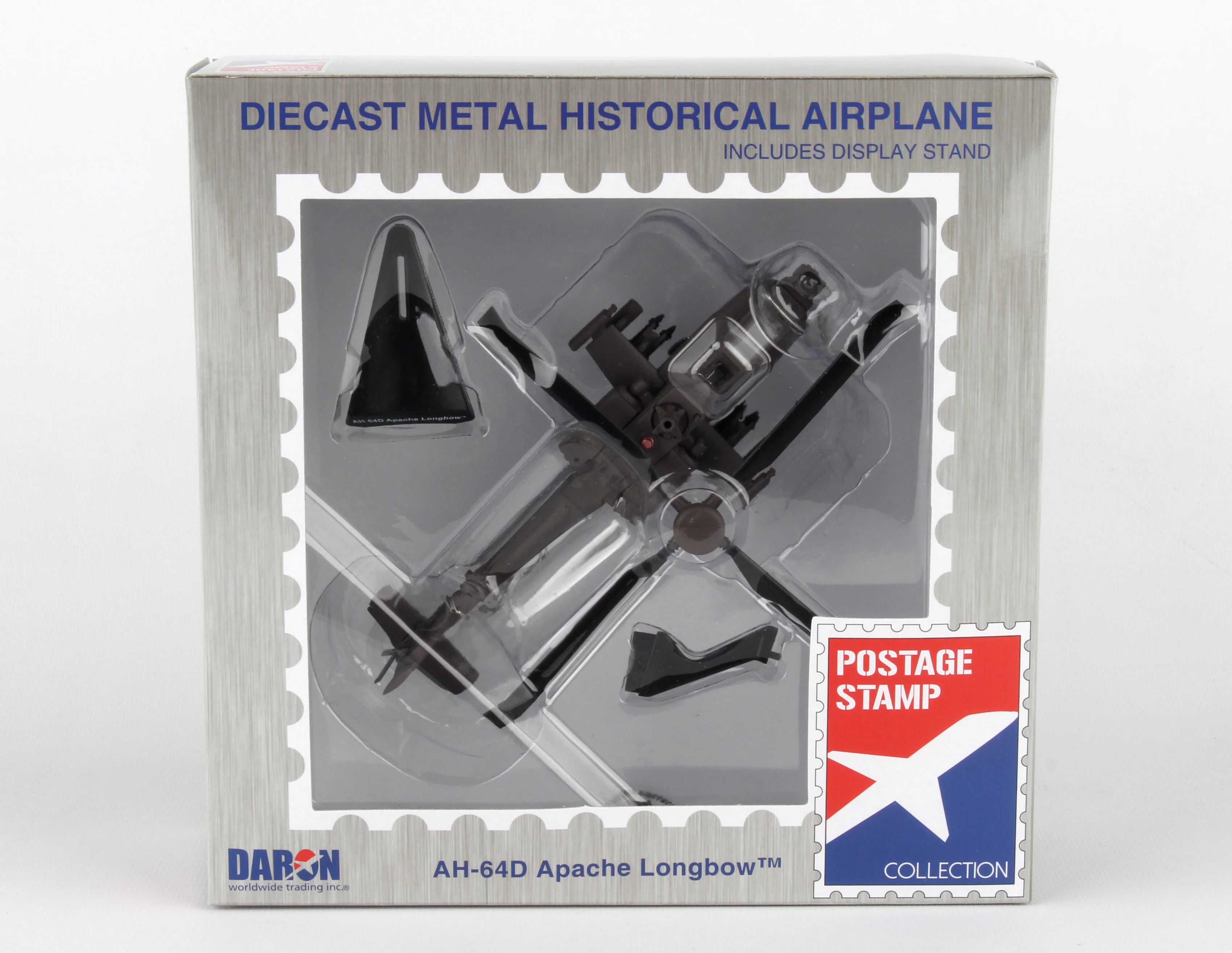 Postage Stamp 1/100 AH-64D Apache Longbow Helicopter Model