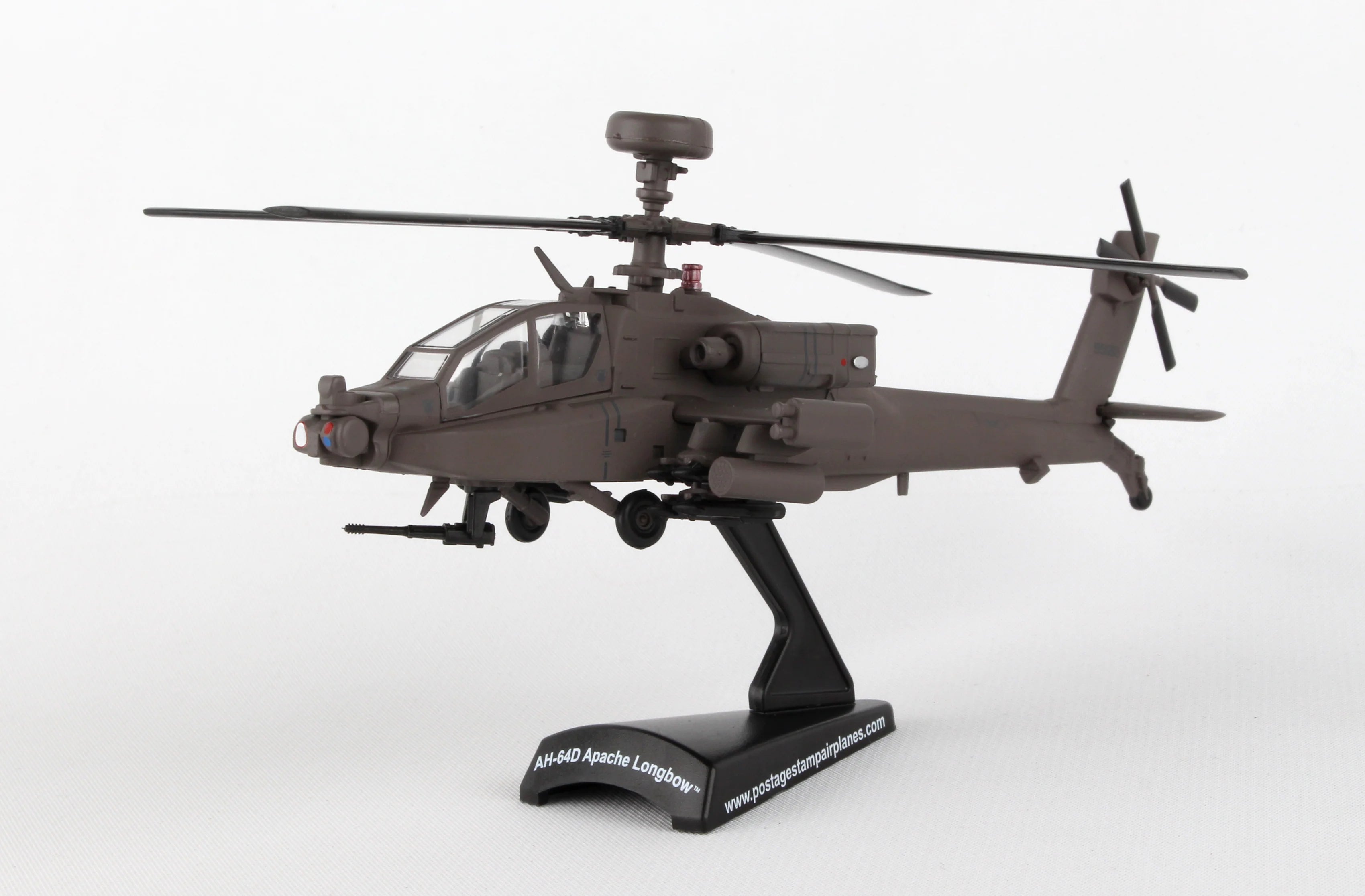 Postage Stamp 1/100 AH-64D Apache Longbow Helicopter Model