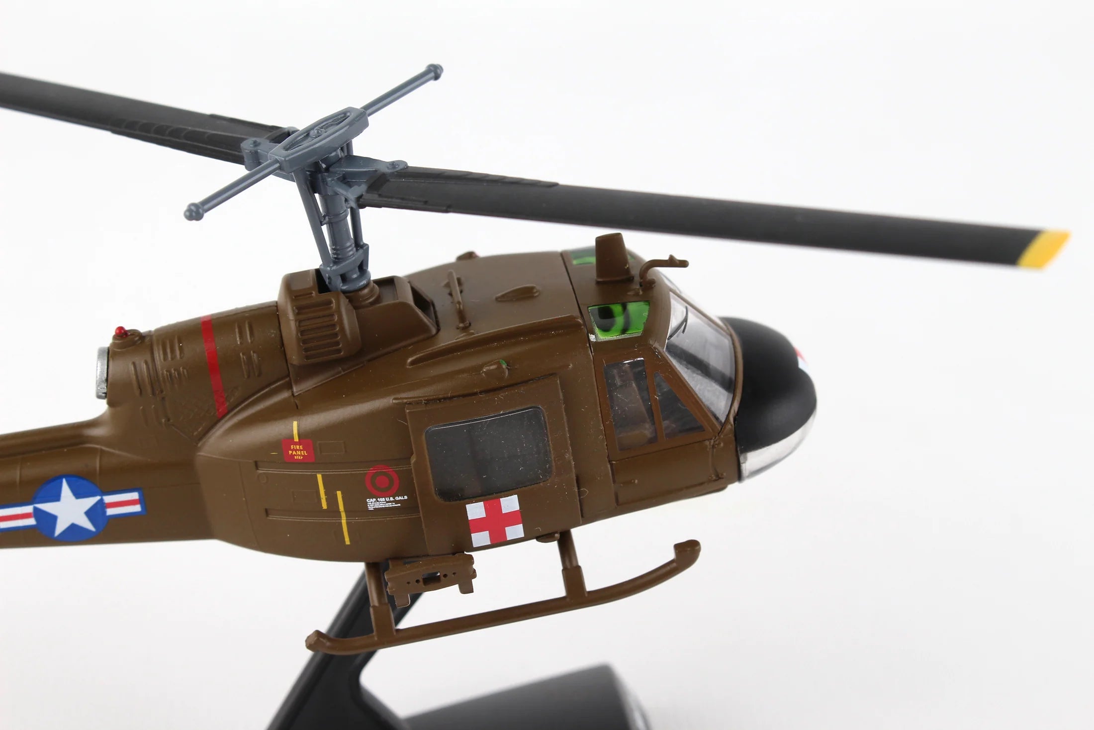 Postage Stamp 1/87 Bell UH1 Huey Medivac Helicopter Model